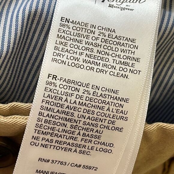 Original Penguin by Munsing Wear Khaki/Chino Slim Fit Shorts. Men’s Size 36. Tan - Picture 8 of 8